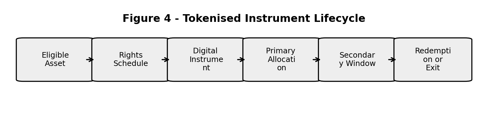 Tokenised instrument lifecycle